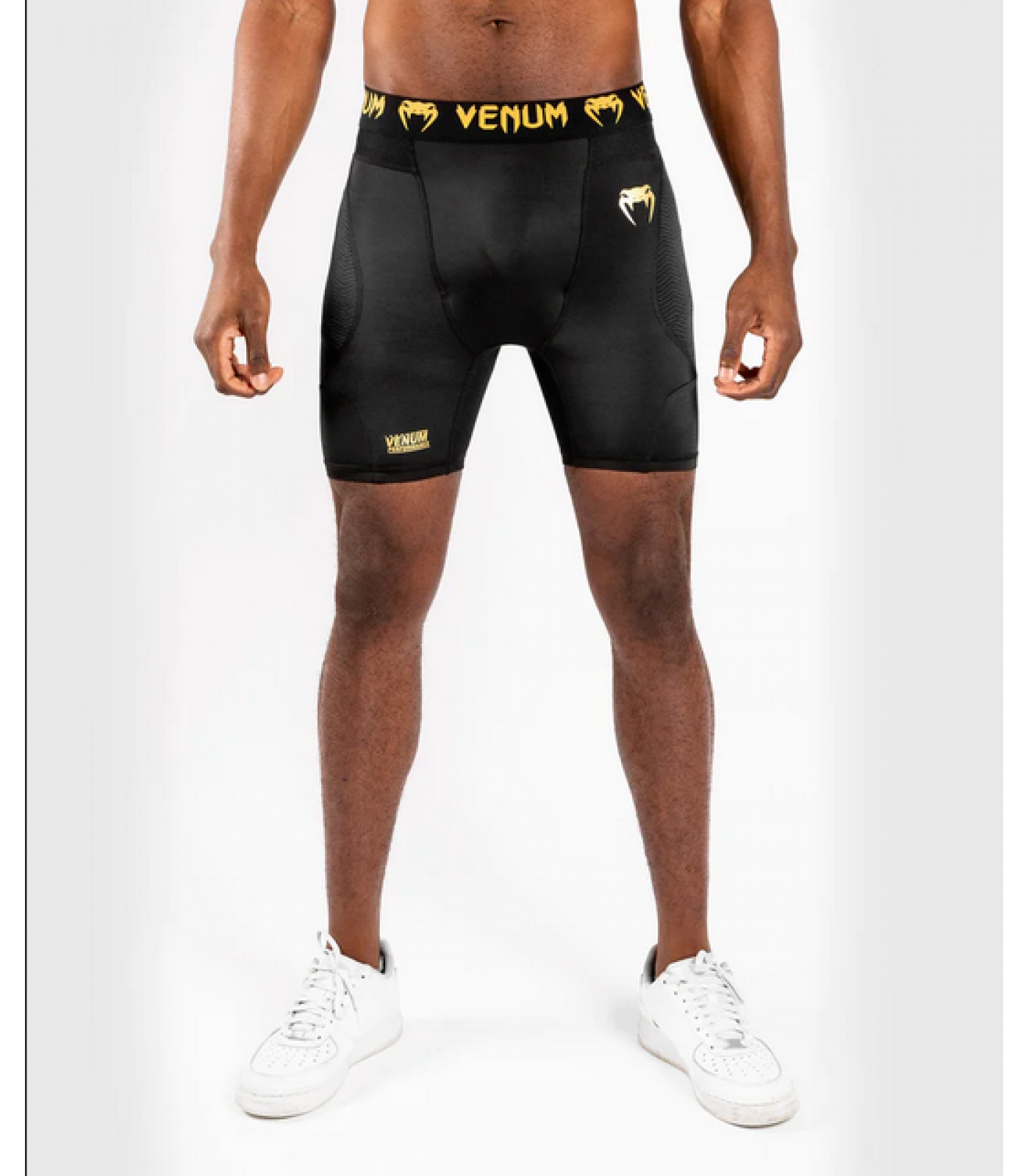 Тренировъчен клин с къси крачоли - Venum G-Fit Compression Shorts - Black/Gold​